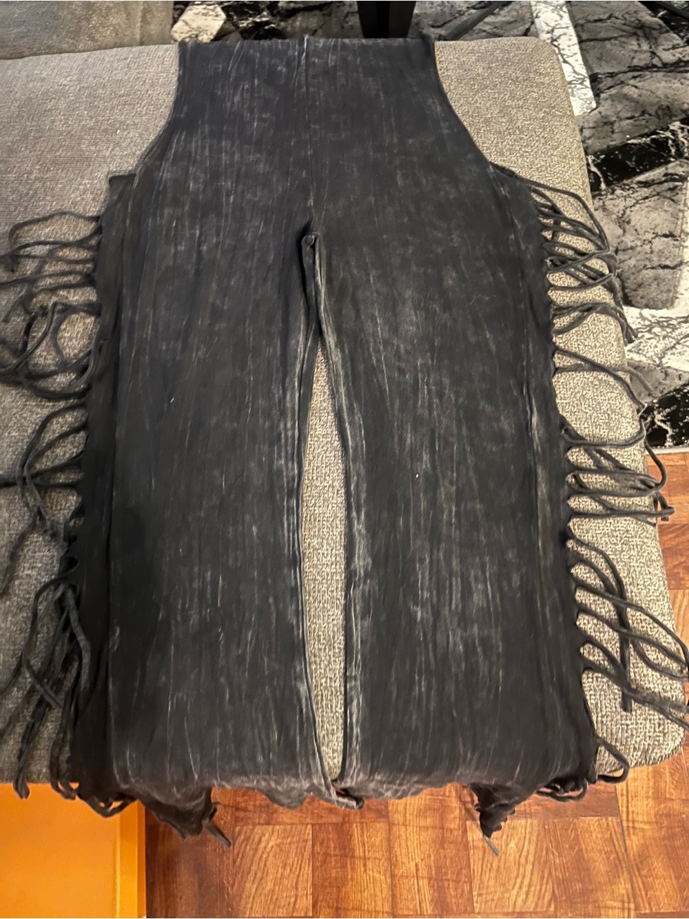 Fashion Nova Black Fringe jumpsuit with Short Sleeves